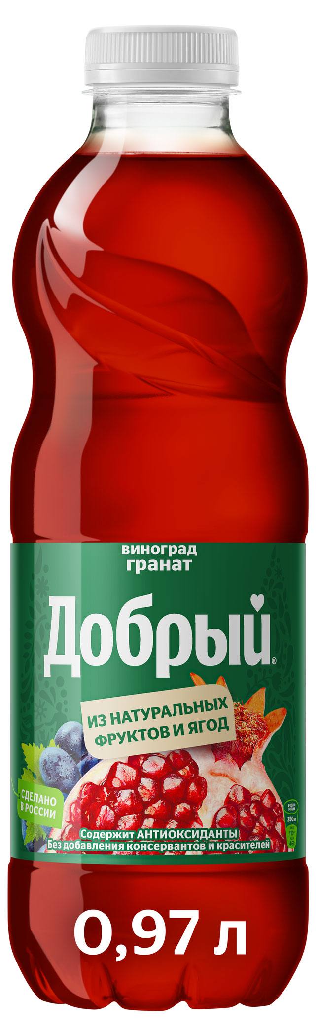 

Напиток сокосодержащий Добрый виноград-гранат, 970 мл