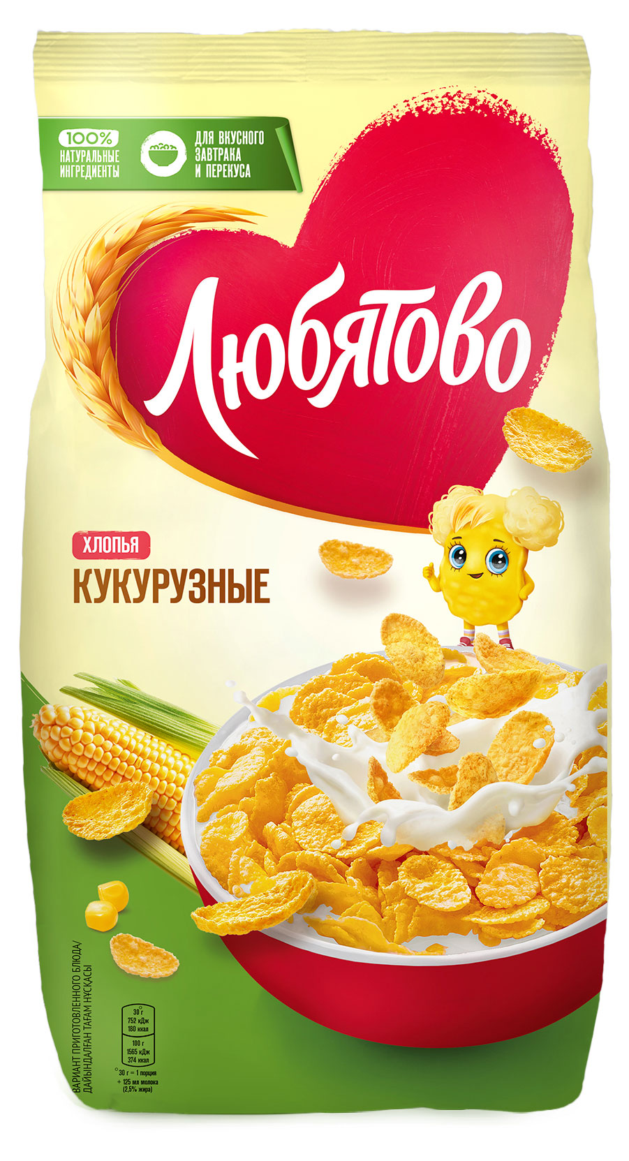 

Готовый завтрак Любятово хлопья кукурузные, 300 г