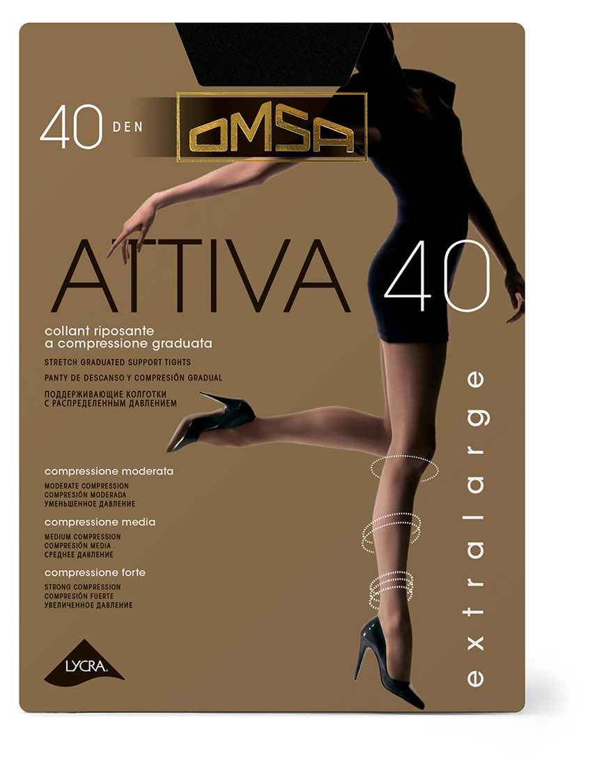 

Колготки OMSА Attiva 40 den nero, размер 6