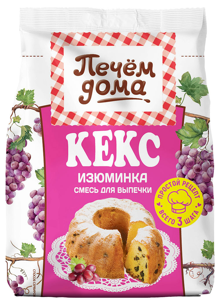 

Смесь для выпечки Печем Дома Кекс Изюминка, 300 г