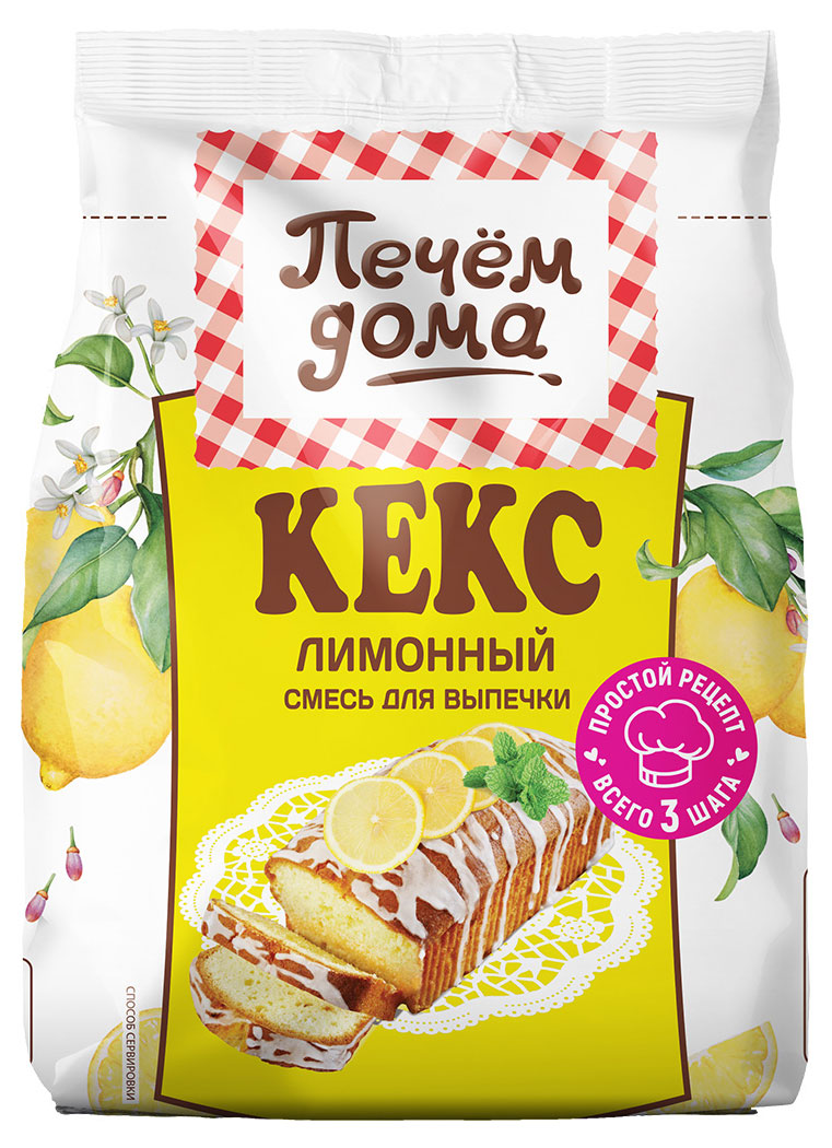 

Смесь для выпечки Печем Дома Кекс Лимонный, 300 г