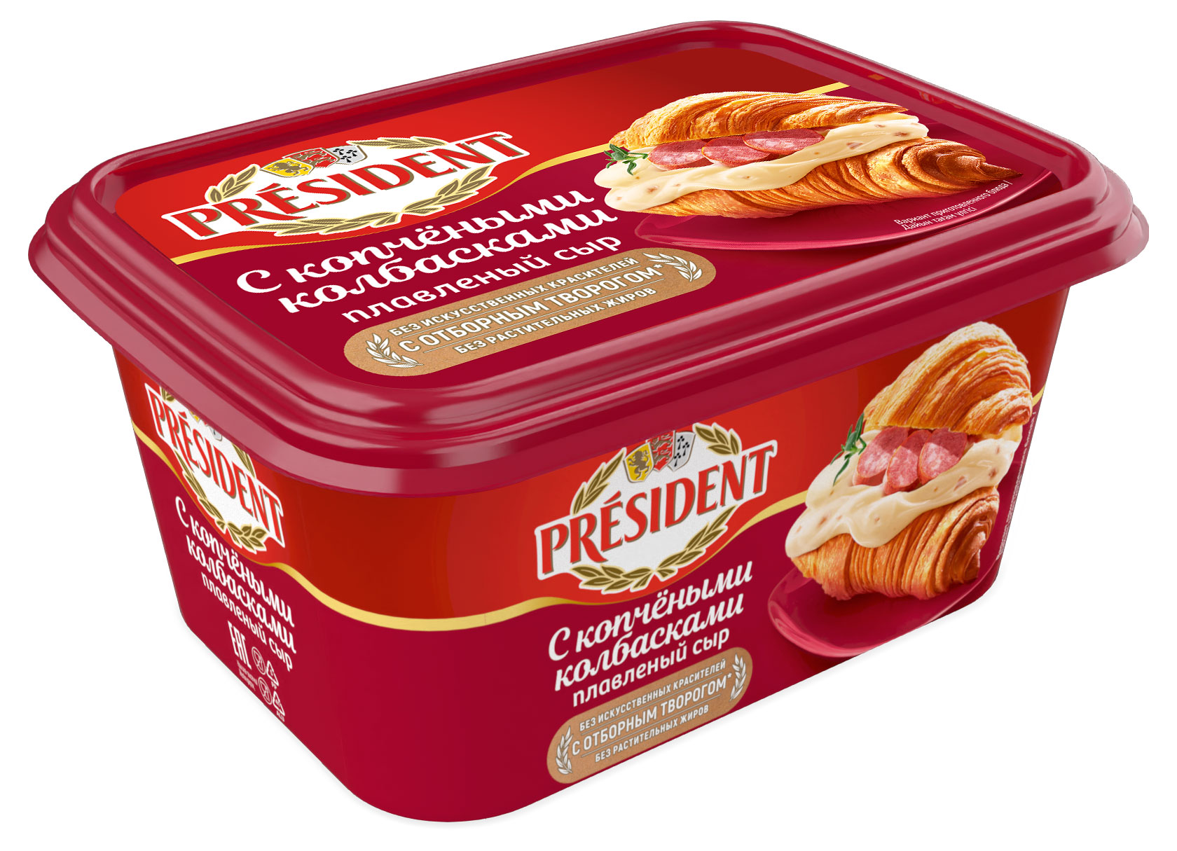 

Сыр President с копчеными колбасками 45% БЗМЖ, 400 г
