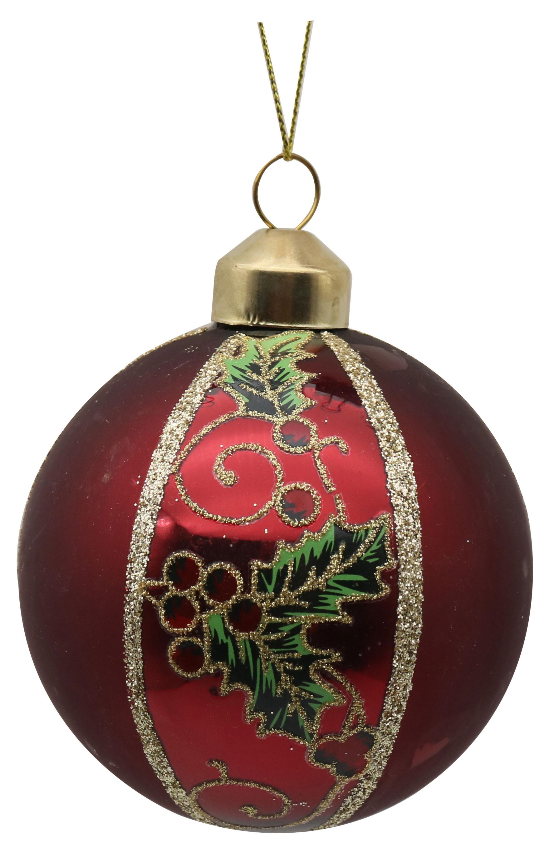 

Шар стеклянный Ягоды бордовые, 8 см