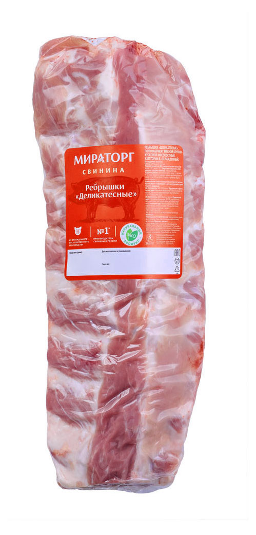 

Ребрышки свиные Мираторг Деликатесные охлажденные (0,4-0,7 кг), 1 упаковка ~ 0,5 кг