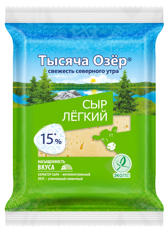 

Сыр Тысяча Озёр Легкий, 200 г