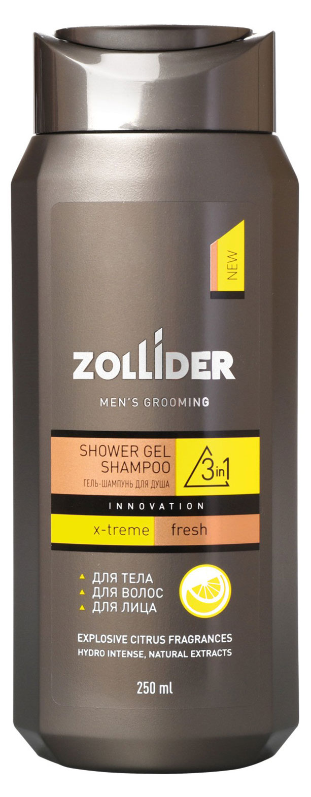 

Гель-шампунь Zollider Xtreme Fresh 3 в 1, 250 мл