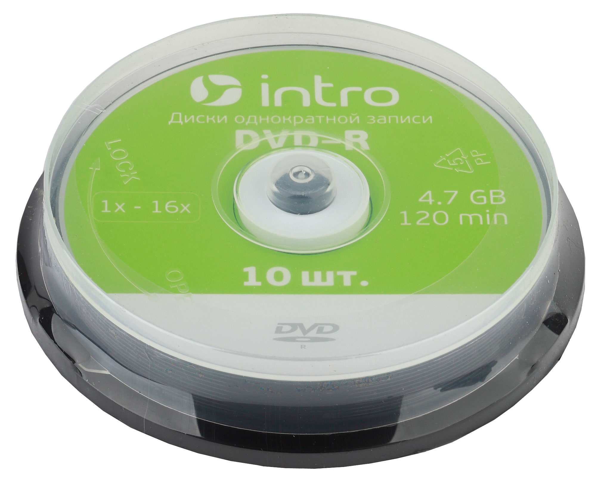 

Диск DVD-R Intro 4,7GB, 10 шт