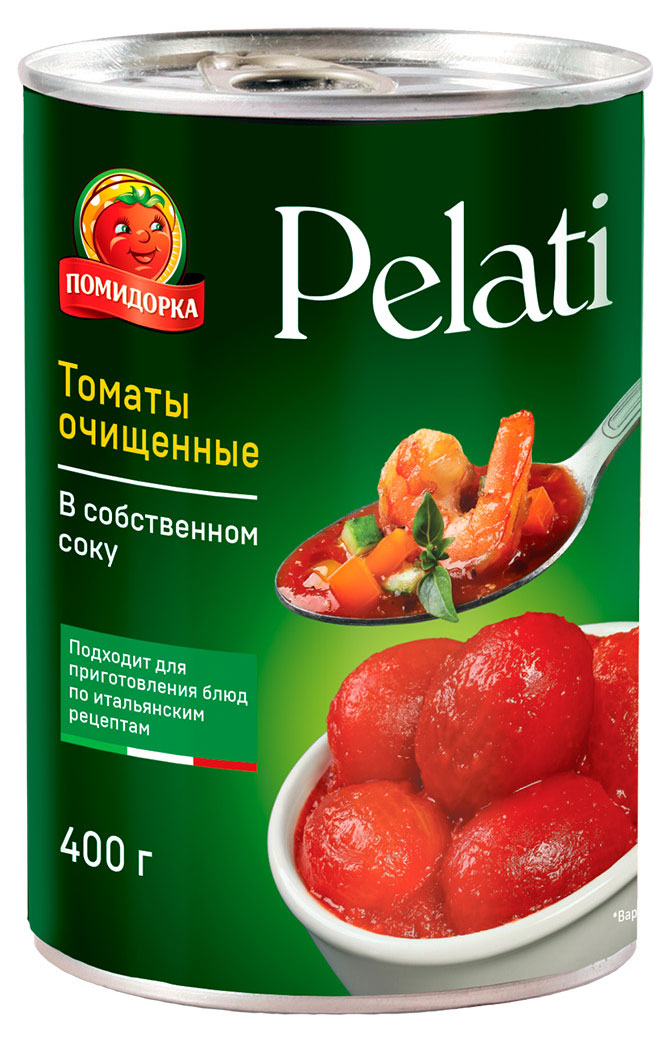 

Томаты ПОМИДОРКА очищенные, 400 г