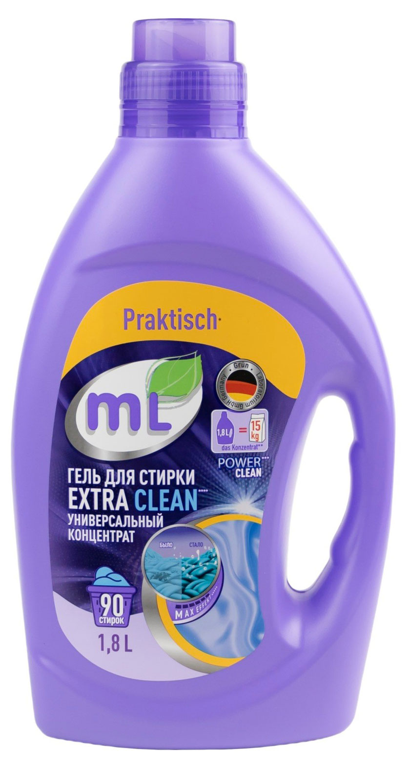 

Гель для стирки концентрат Meine Liebe Extra Clean для цветного и белого белья, 1,8 л