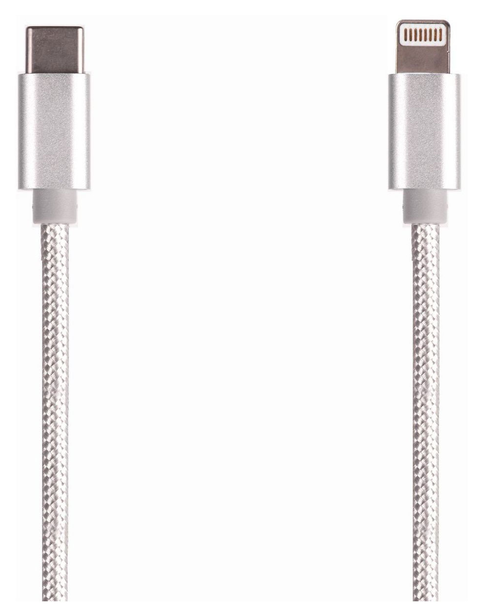 

Кабель Qilive USB-С + 8 PIN серебрисьый, 1,2 м