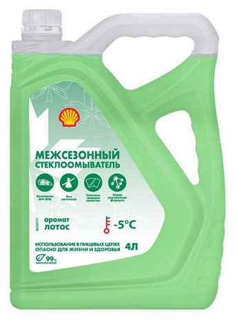 

Жидкости стеклоомывателя -5С Shell с ароматом лотоса, 4 л