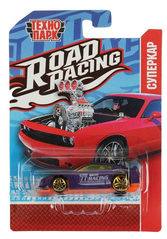 

Машинка металлическая Технопарк Road racing Суперкар 7,5 см, 1 шт в ассортименте