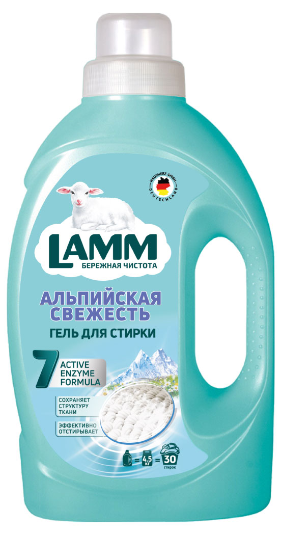 

Гель для стирки Lamm Альпийская свежесть, 1,95 л