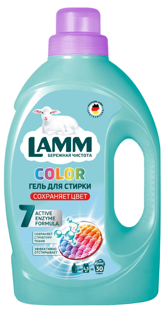 

Гель для стирки Lamm Color для цветного белья, 1,95 л