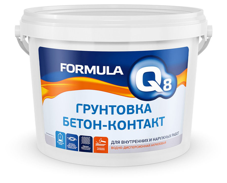 

Грунт акриловый Formula Q8 Бетон-контакт, 1,4 КГ