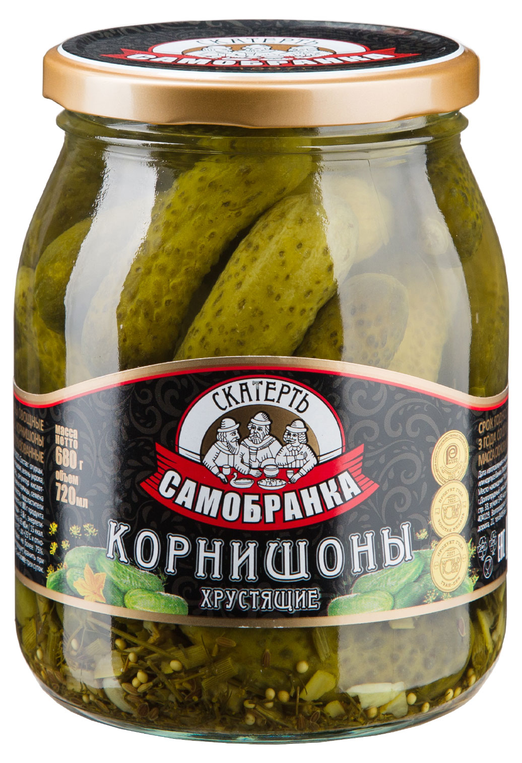 

Корнишоны маринованные Скатерть-Самобранка, 720 мл