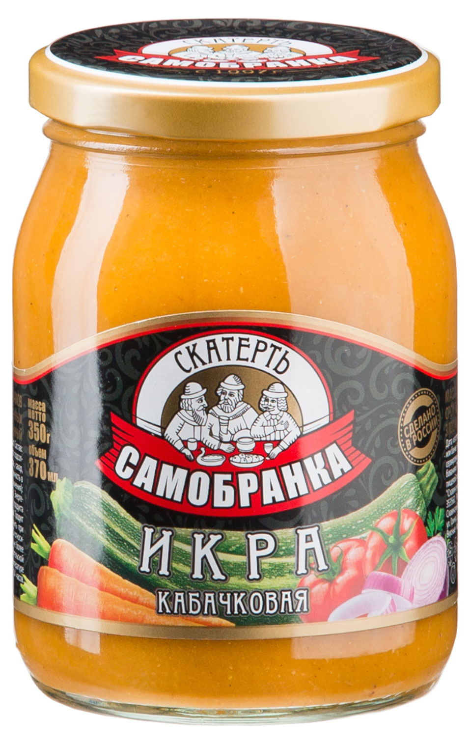 

Икра кабачковая ГОСТ Скатерть-Самобранка, 370 мл