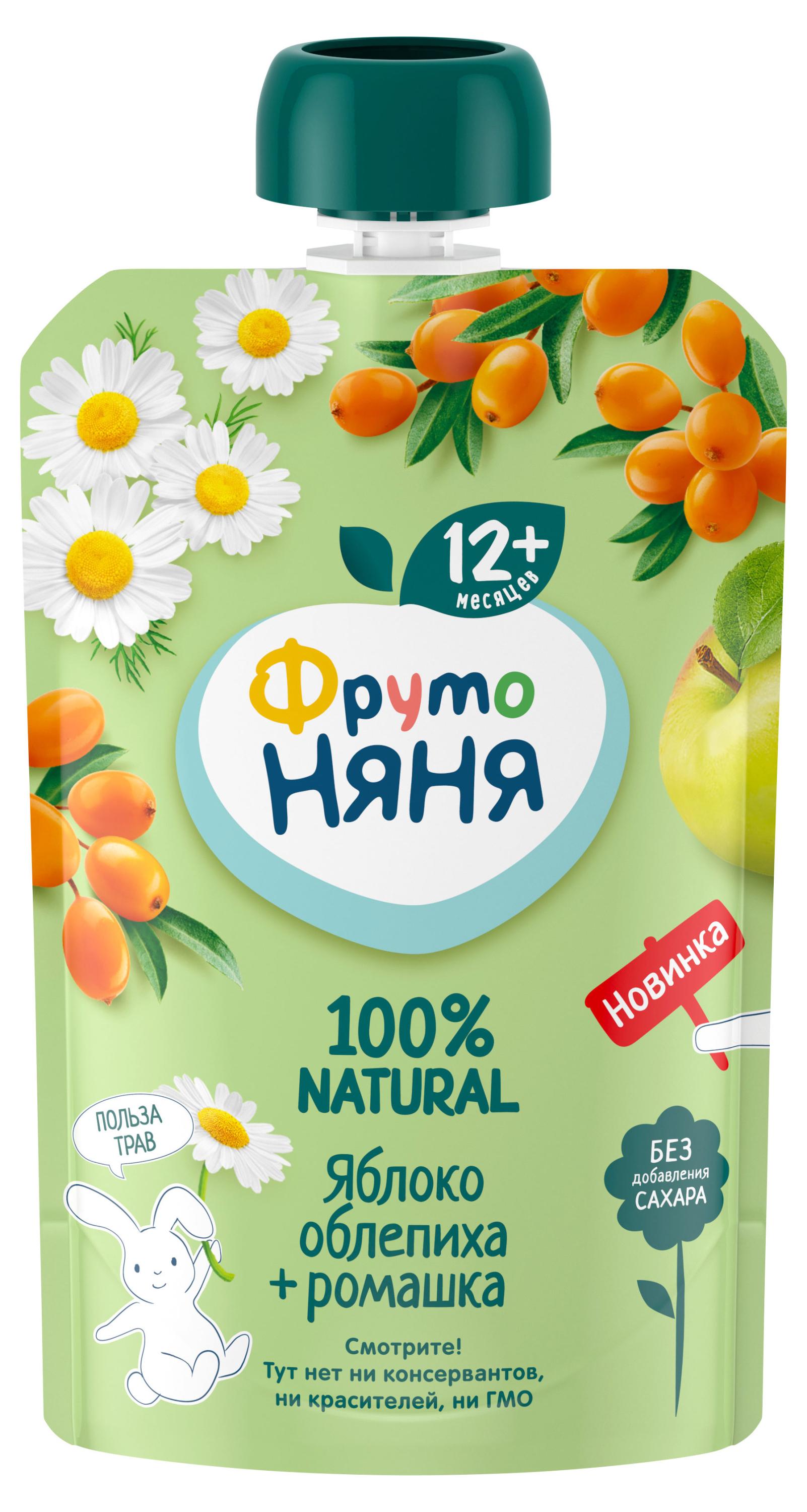 

Пюре ФрутоНяня яблоко облепиха ромашка, 90 г