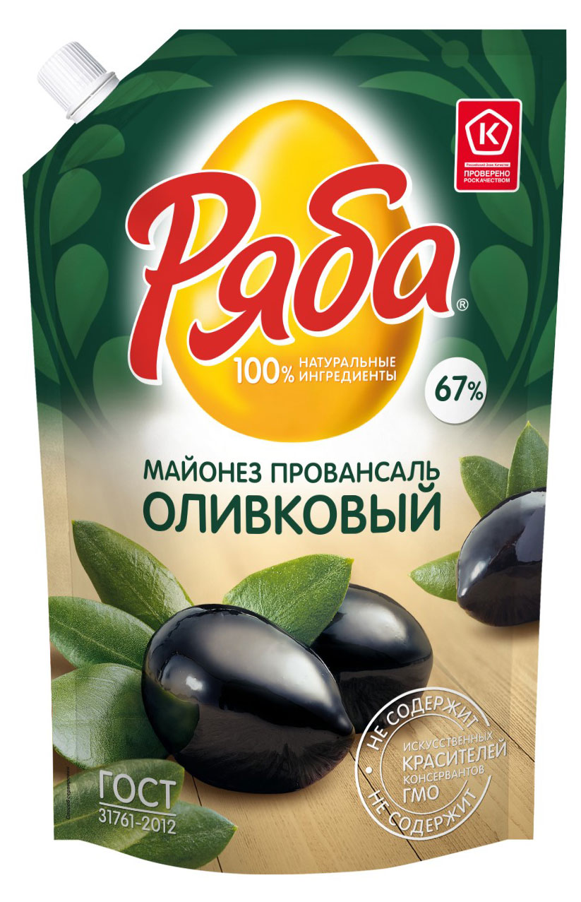 

Майонез Ряба Провансаль Оливковый 67%, 630 г