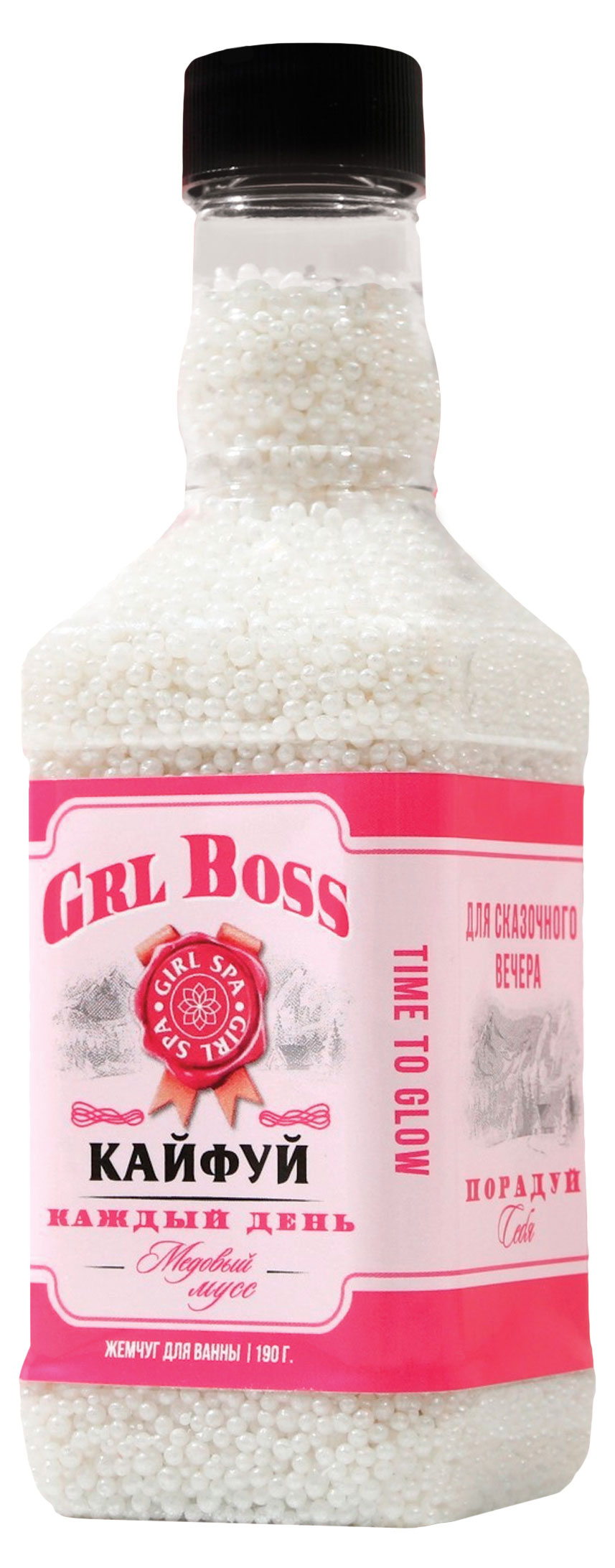 

Жемчуг для ванны Чистое счастье GRL Boss аромат медовый мусс, 190 г