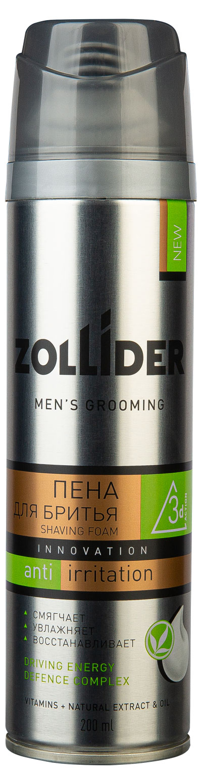 

Пена для бритья Zollider Anti-Irritation против раздражений, 200 мл