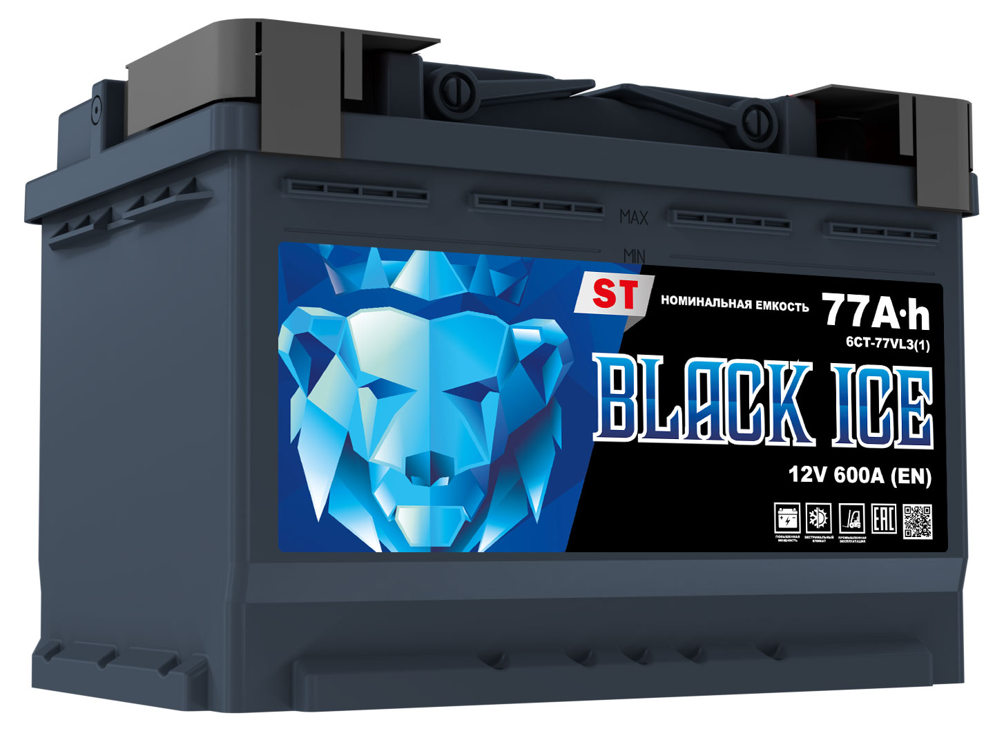 

Аккумулятор автомобильный Black Ice ST 6СТ-77.1 Tungstone 77а/ч