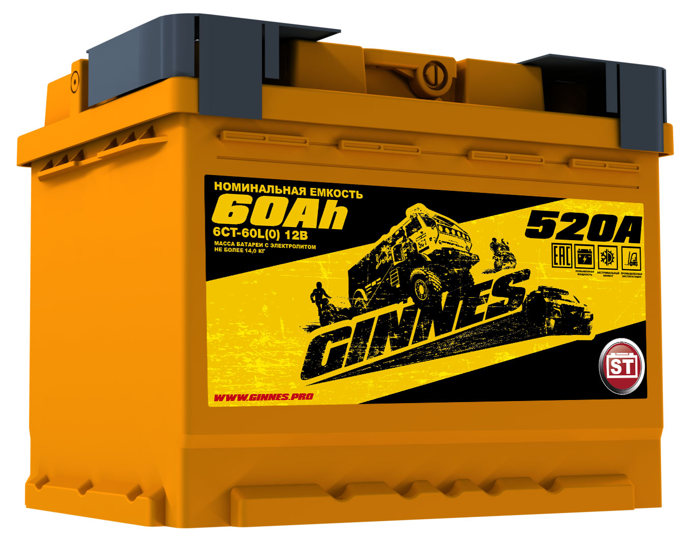 

Аккумулятор автомобильный Ginnes 6СТ-60.0 Tungstone, 60а/ч