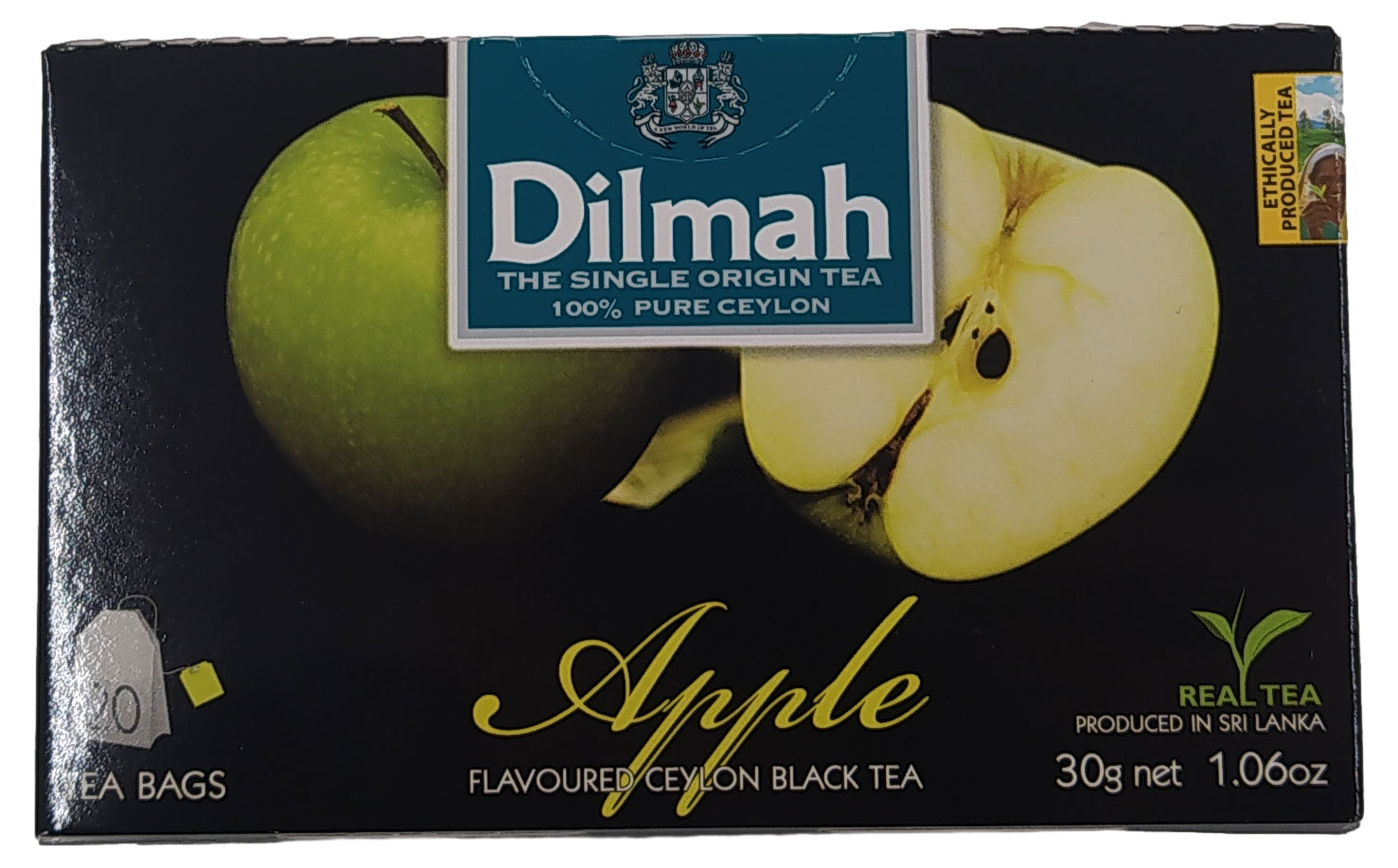 

Чай черный Dilmah яблоко в пакетиках, 20 х 1,5 г
