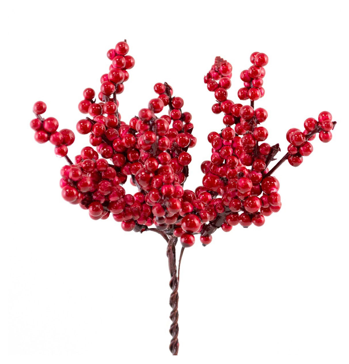 

Набор-букет веток Азалия Декор с ягодами на вставках L16см красный из 6 шт для цветов и подарков, 1 шт