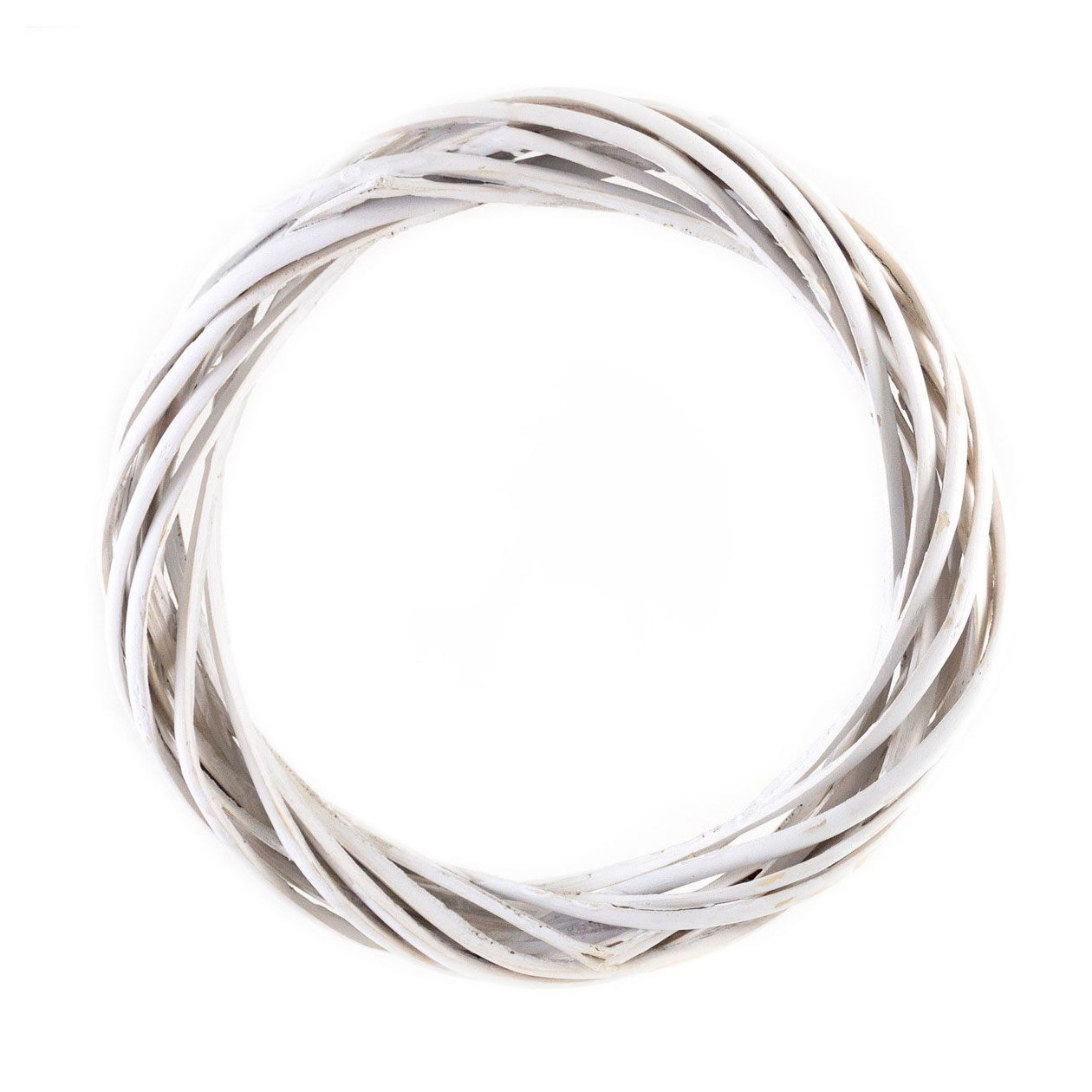 Изображение товара Декоративный венок Азалия Декор белый из ивы D20xH3 см