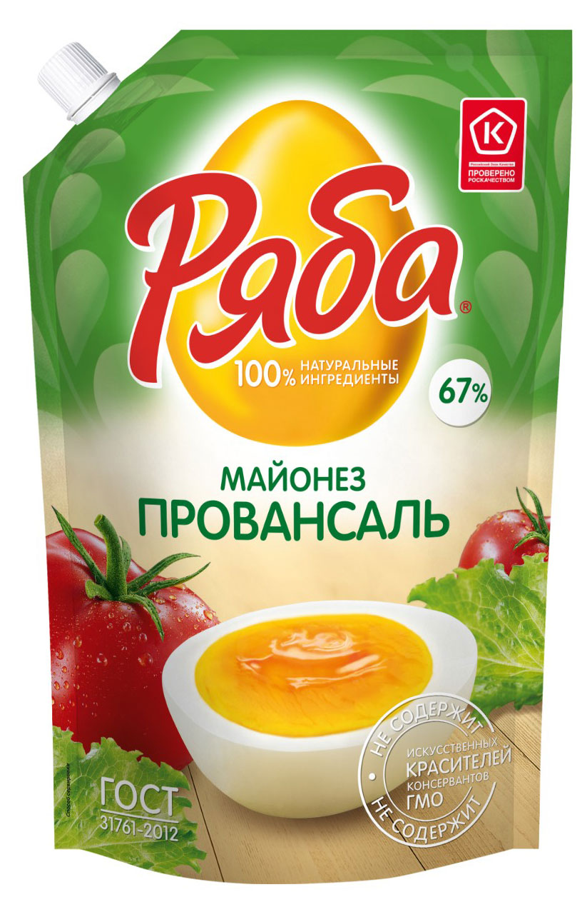

Майонез Ряба Провансаль 67%, 630 г