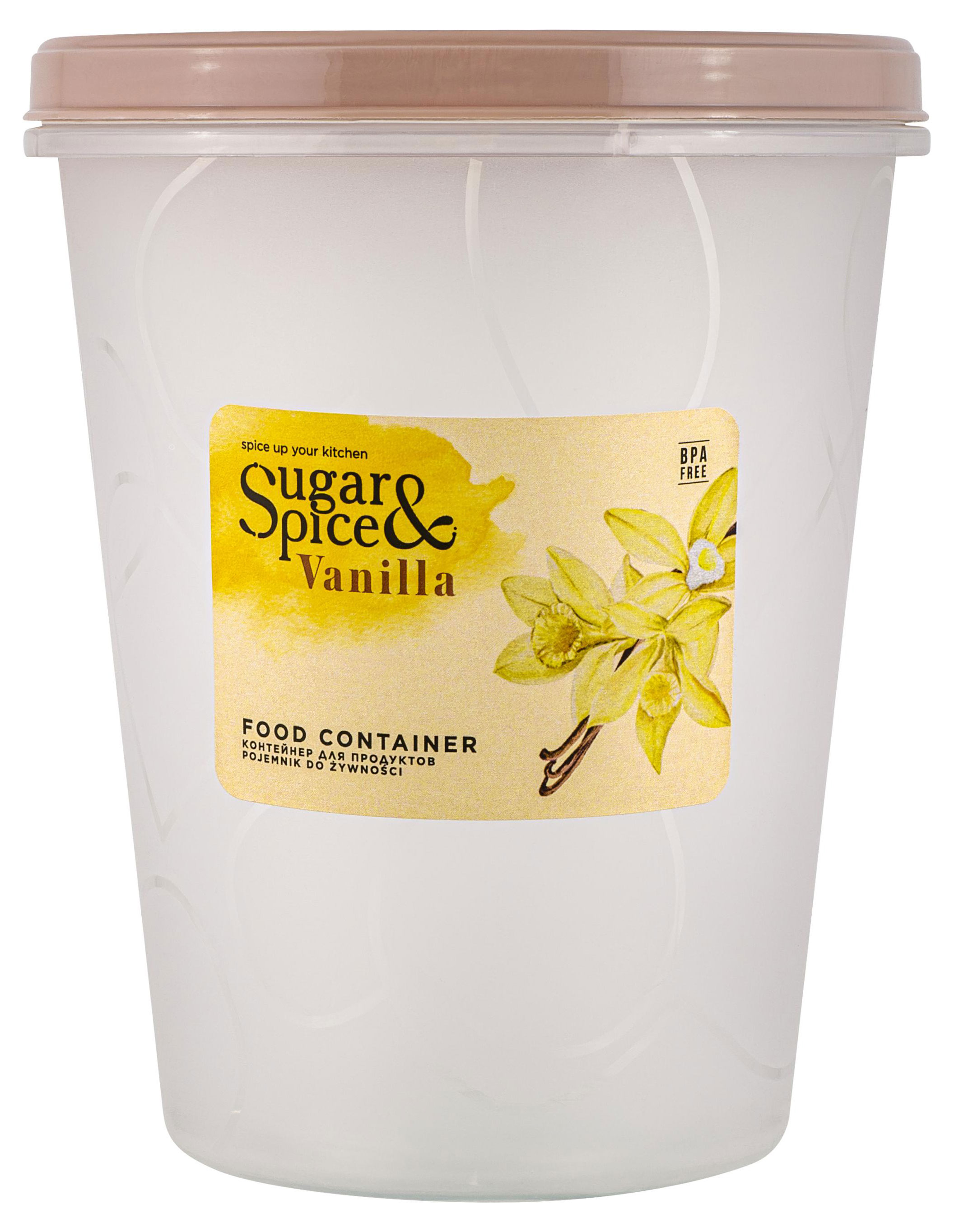 

Банка для продуктов Sugar&Spice Vanilla с завинчивающейся крышкой латте, 1 л
