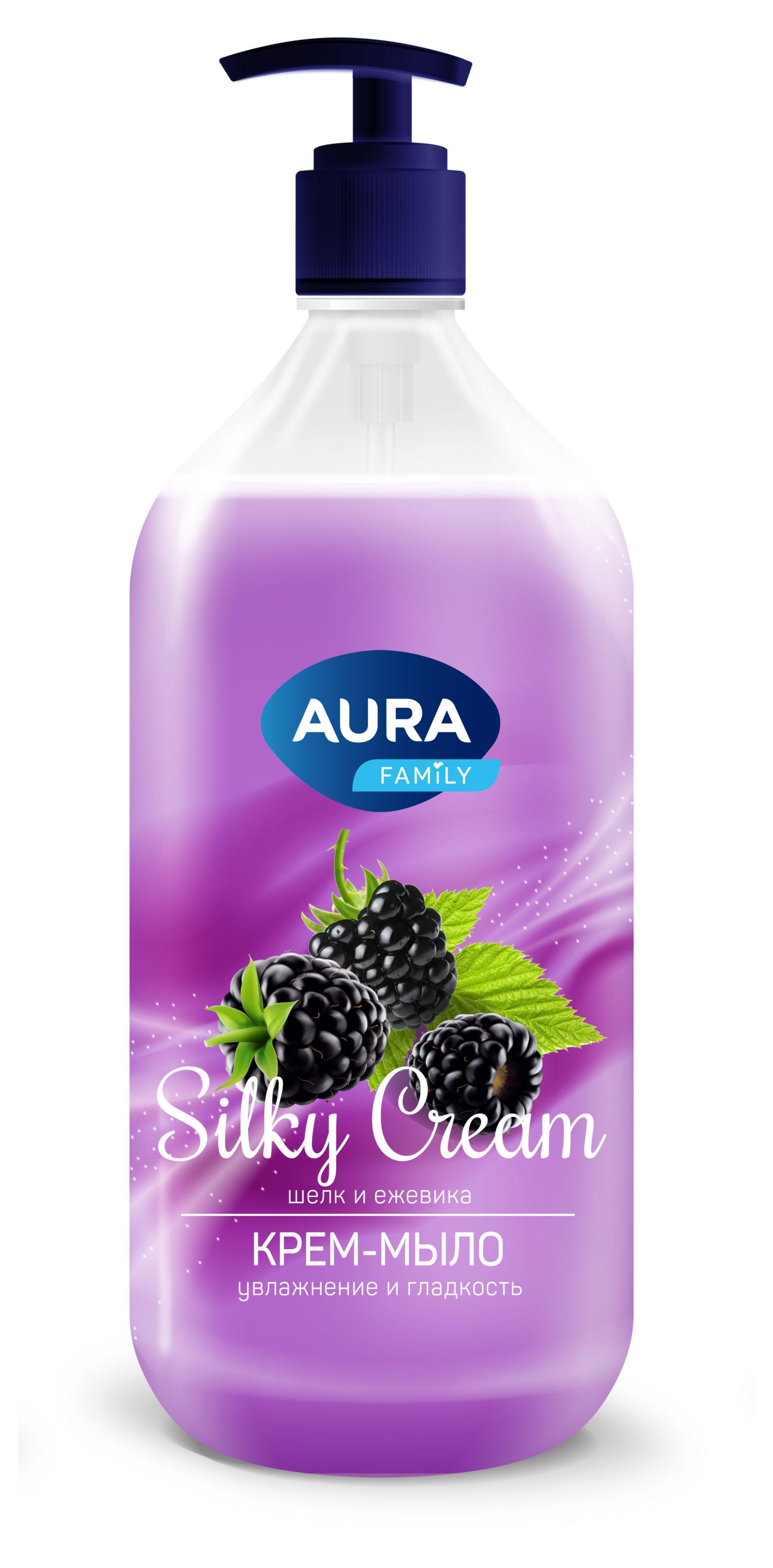 

Крем-мыло Aura Шелк и ежевика Silky Cream, 1000 мл