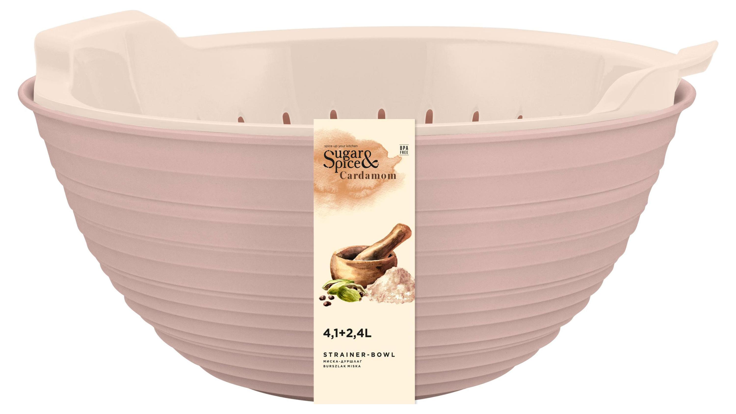 

Миска-дуршлаг Sugar&Spice Cardamom латте, 4,1 + 2,4 л