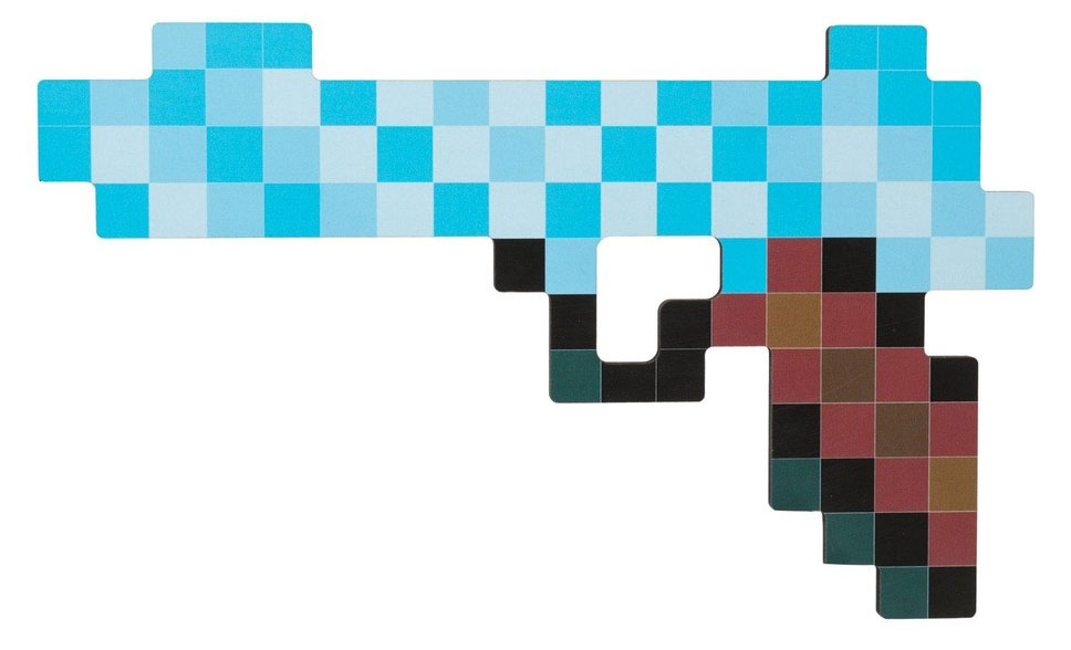 

Пистолет игровой ЯиГрушка пиксельный, 25 см