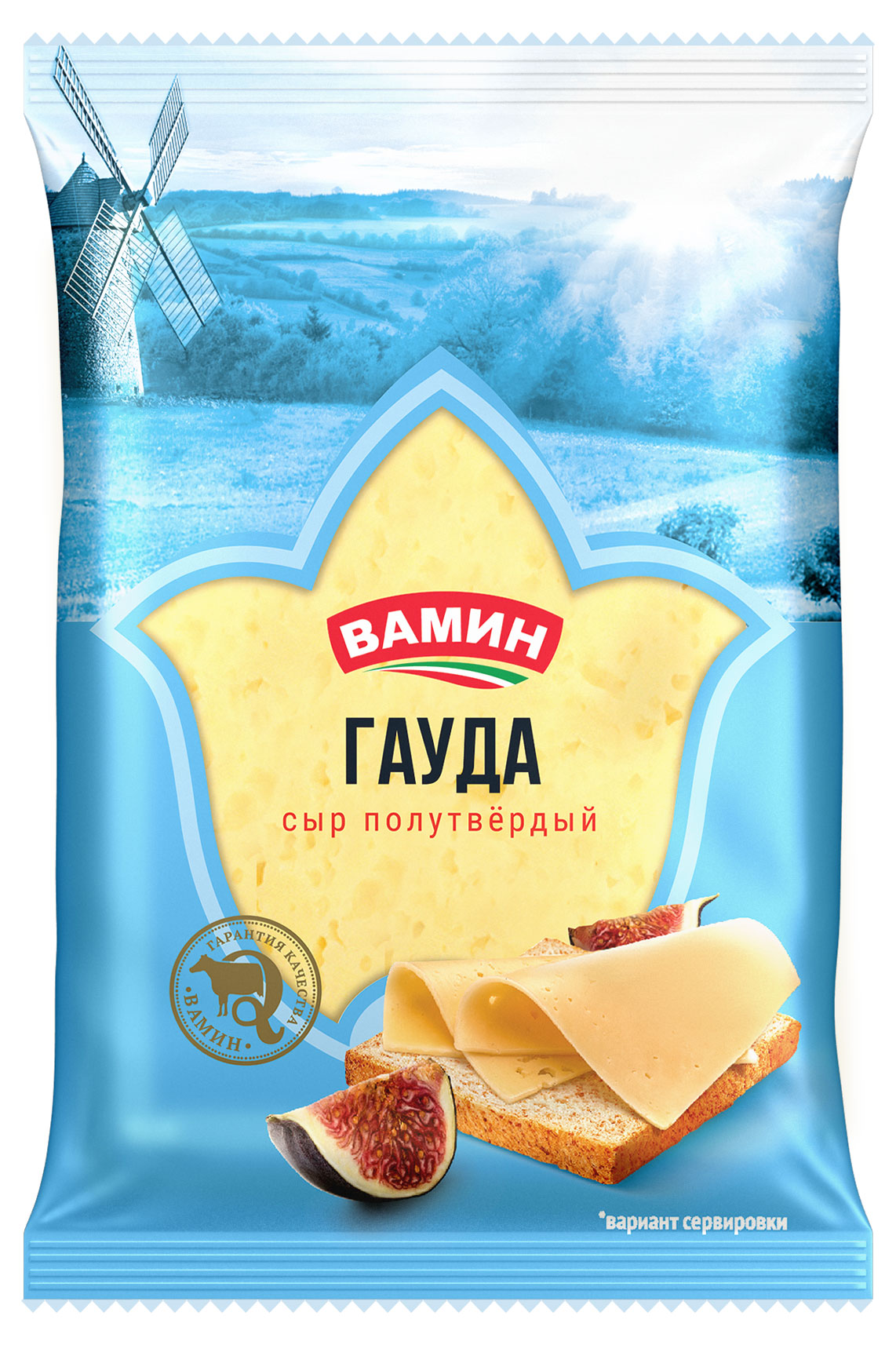 

Сыр полутвердый Гауда Вамин БЗМЖ, 200 г