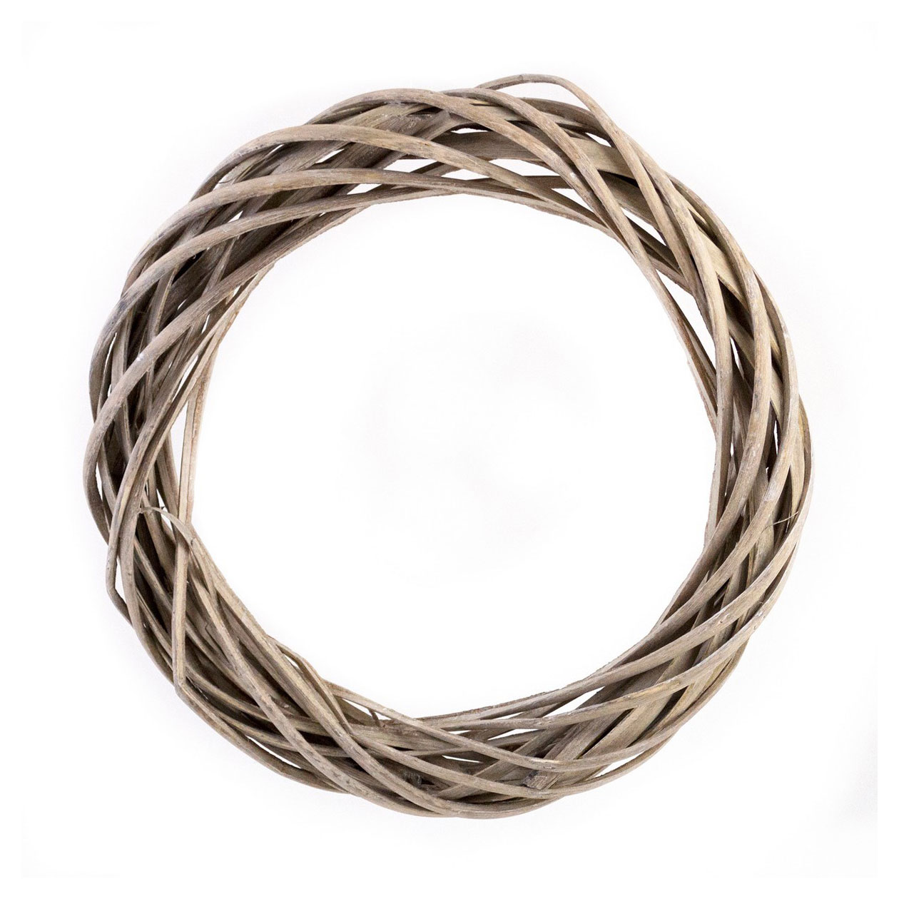 Изображение товара Декоративный венок Азалия Декор из ивы серый для цветов D25xH4 см