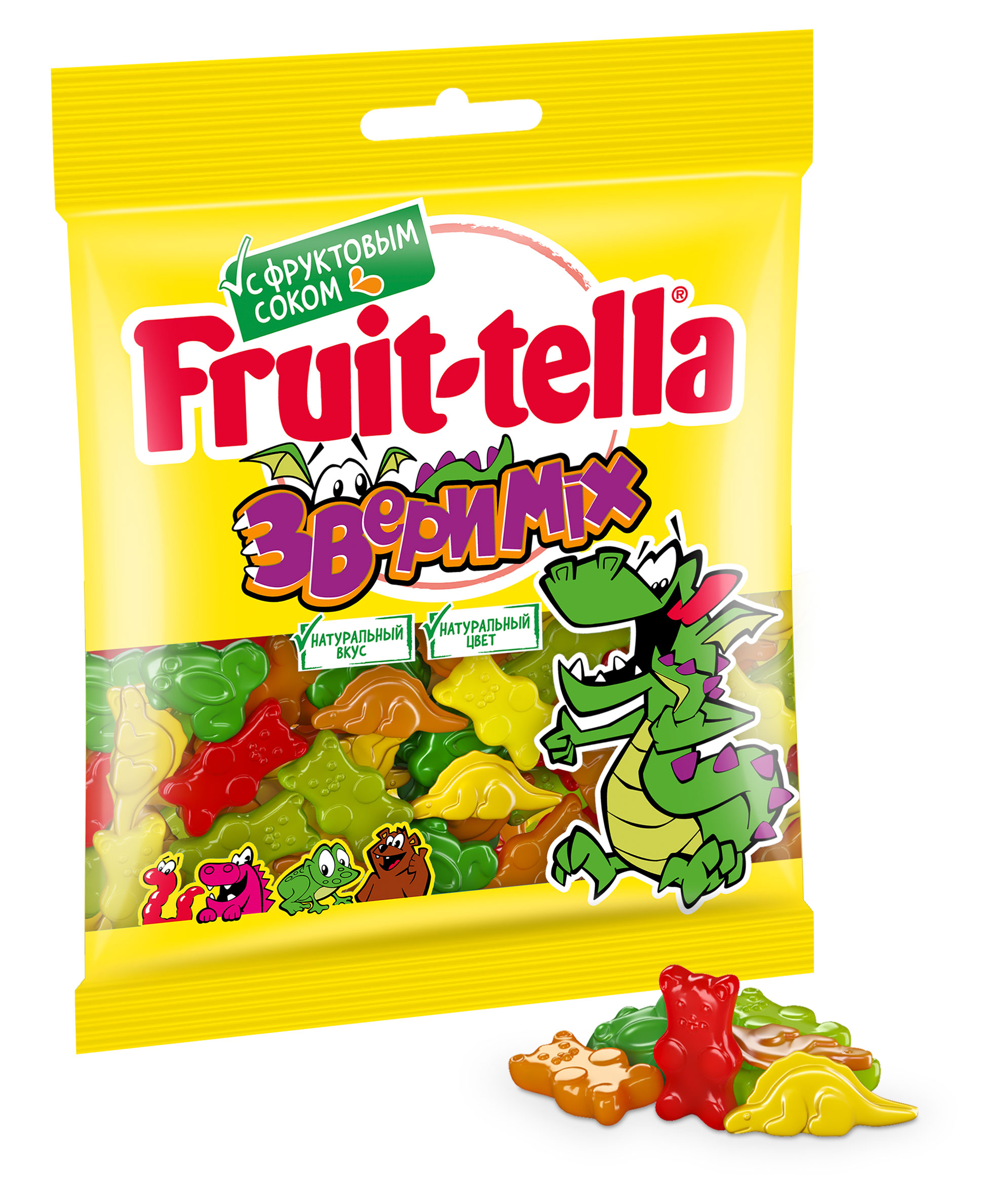 

Мармелад жевательный Fruittella Звери Микс, 70 г