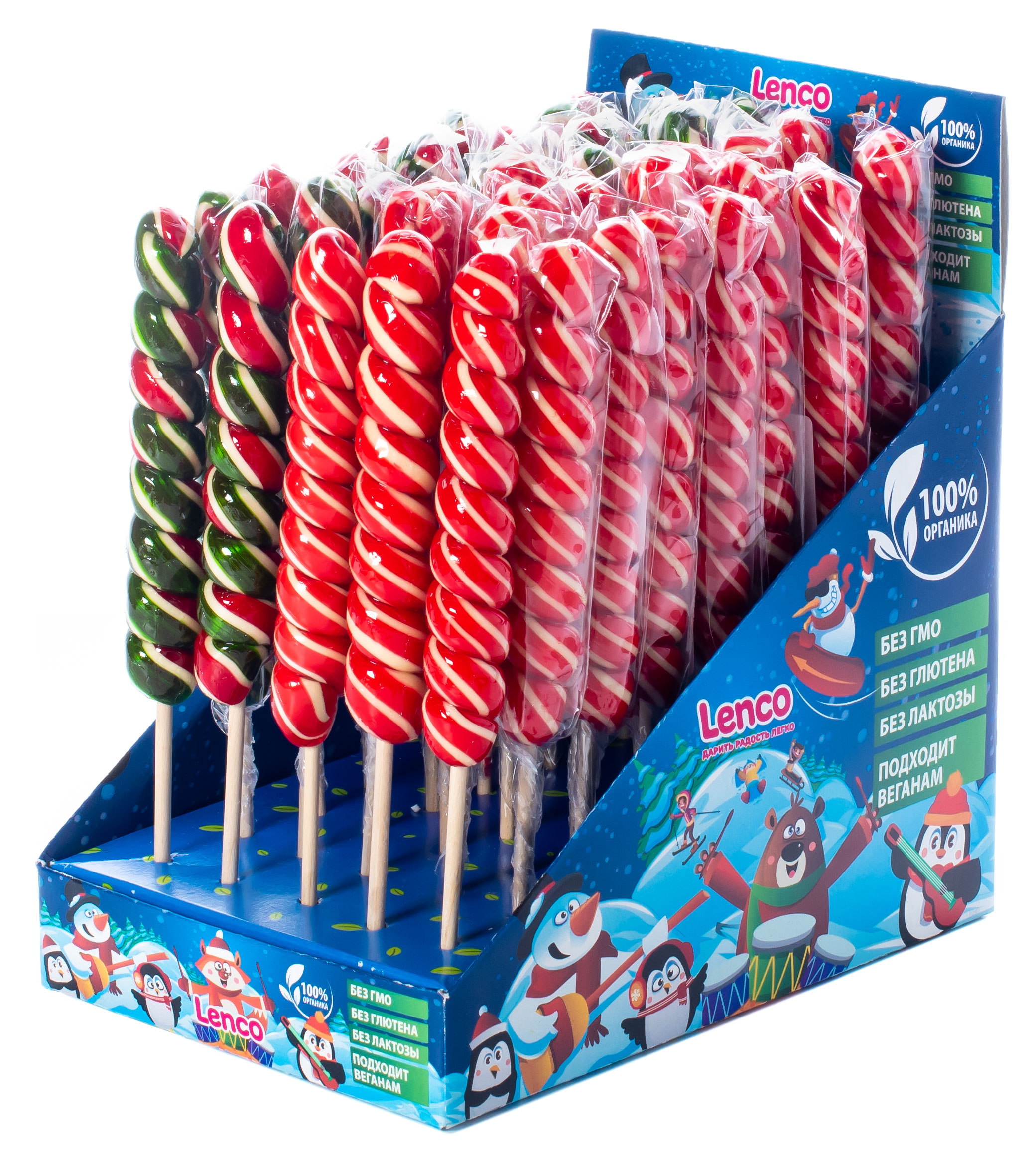 

Карамель Lenco Спираль Новогоднее ассорти, 30 г