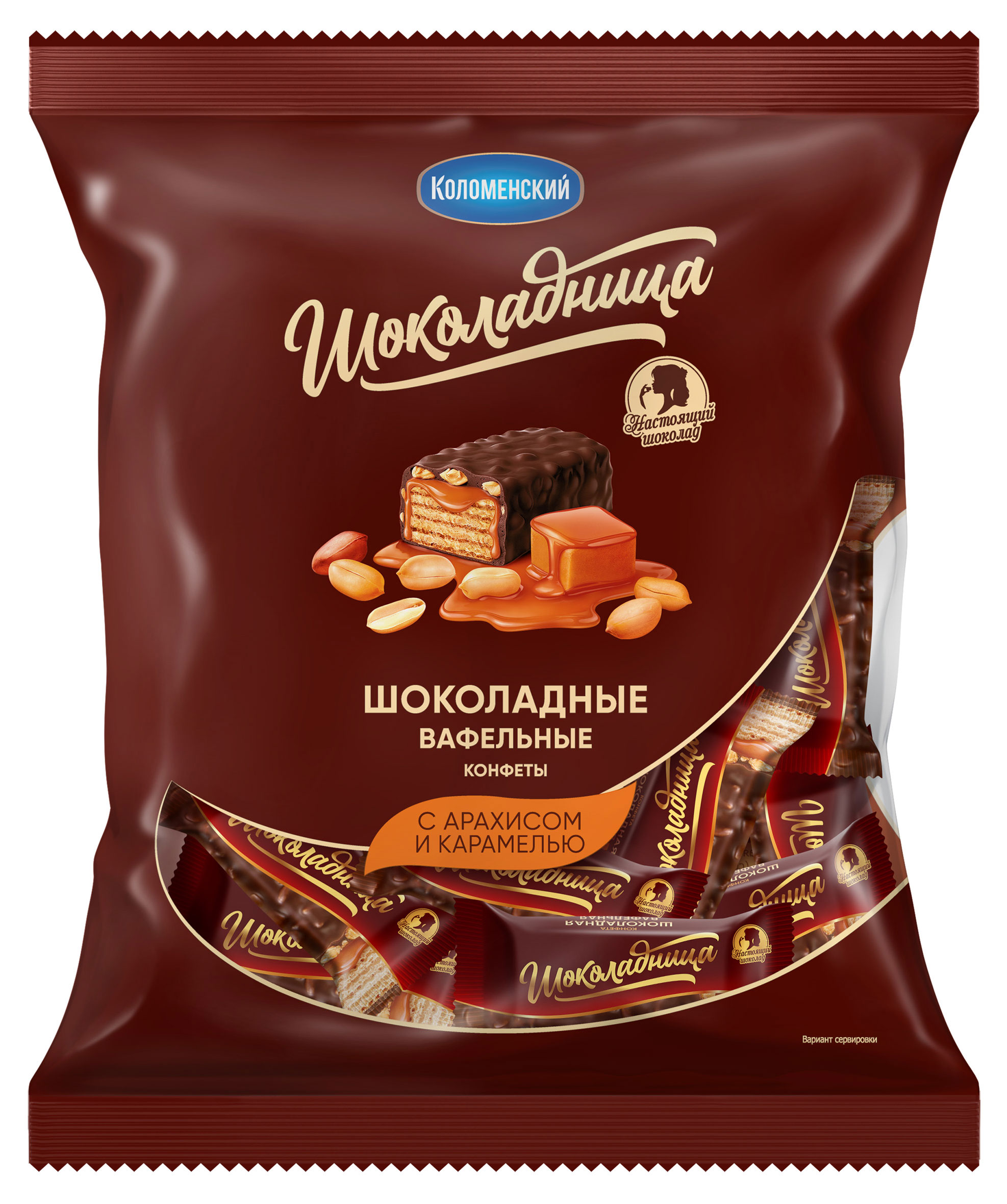Изображение товара Конфеты вафельные «Шоколадница» с арахисом и карамелью, 200 г