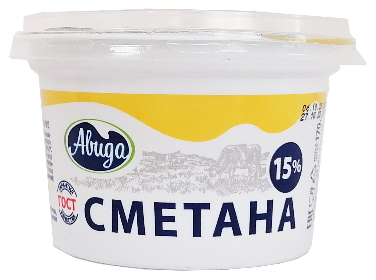 

Сметана Авида 15% БЗМЖ, 170 г
