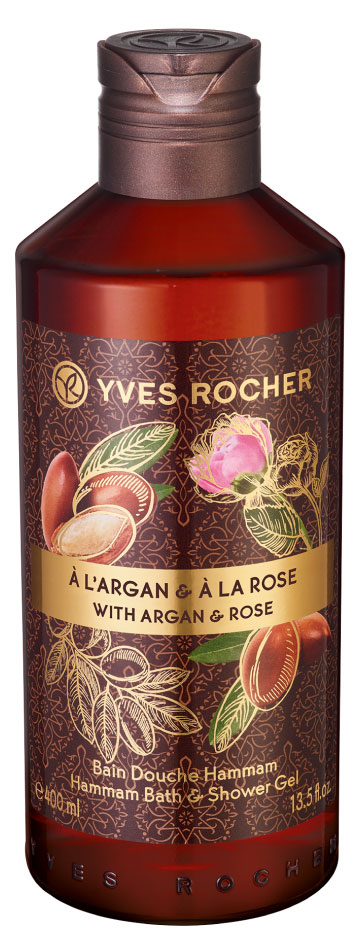 

Гель для душа и ванны Yves Rocher Традиции хаммама с арганией и розой, 400 мл