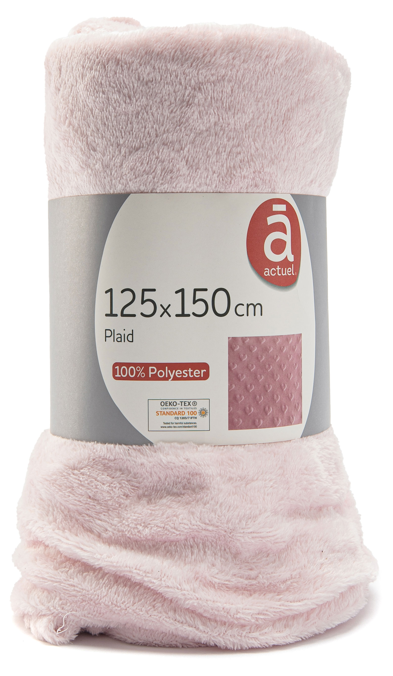 

Плед Actuel светло-розовый, 125х150 см