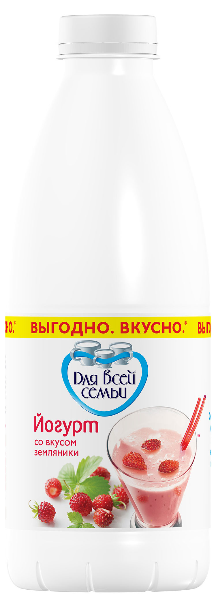 

Йогурт питьевой Для всей семьи земляника 1% БЗМЖ, 930 г