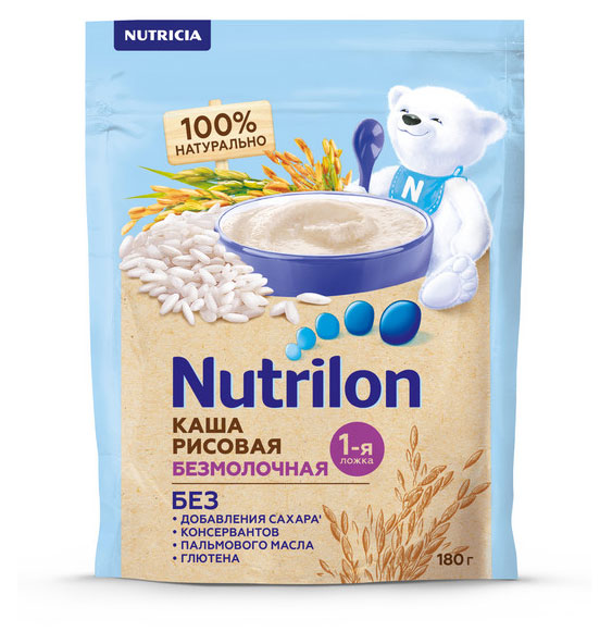 

Каша безмолочная Nutrilon Рисовая, 180 г