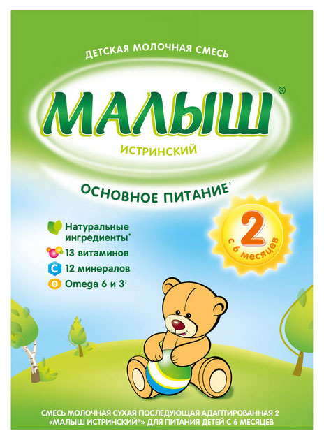 

Смесь сухая молочная Малыш Истринский 2 с 6 мес. БЗМЖ, 350 г