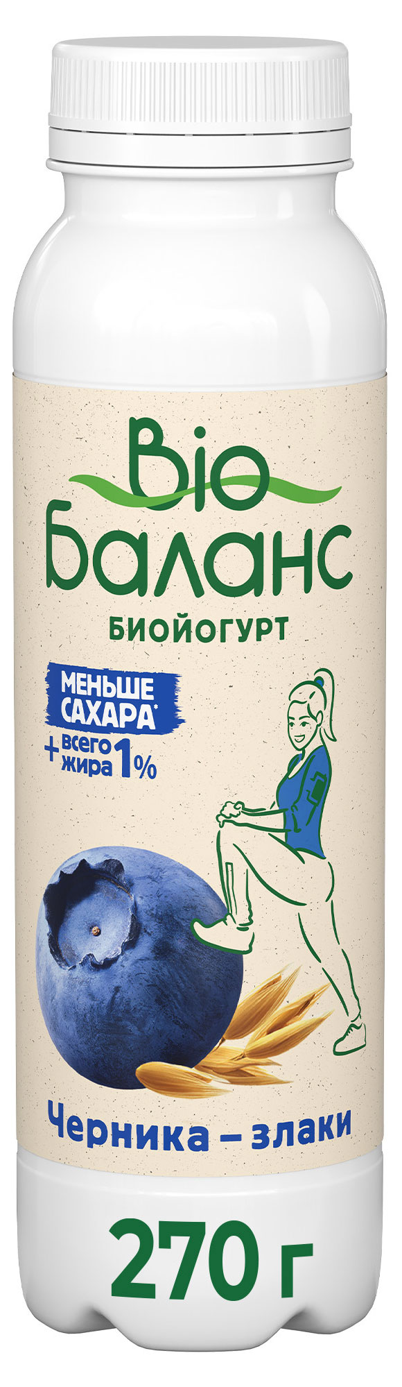 

Йогурт питьевой Bio Баланс черника злаки БЗМЖ, 270 г