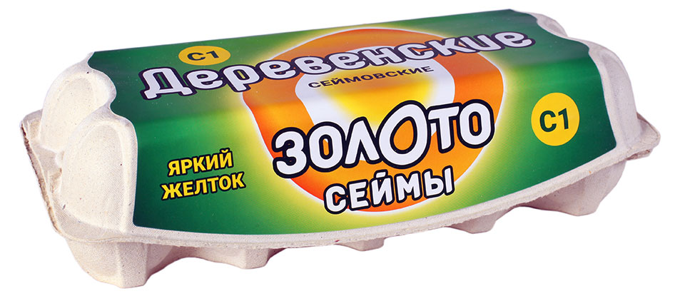 

Яйца куриные Золото Сеймы Деревенские С1 коричневое, 10 шт