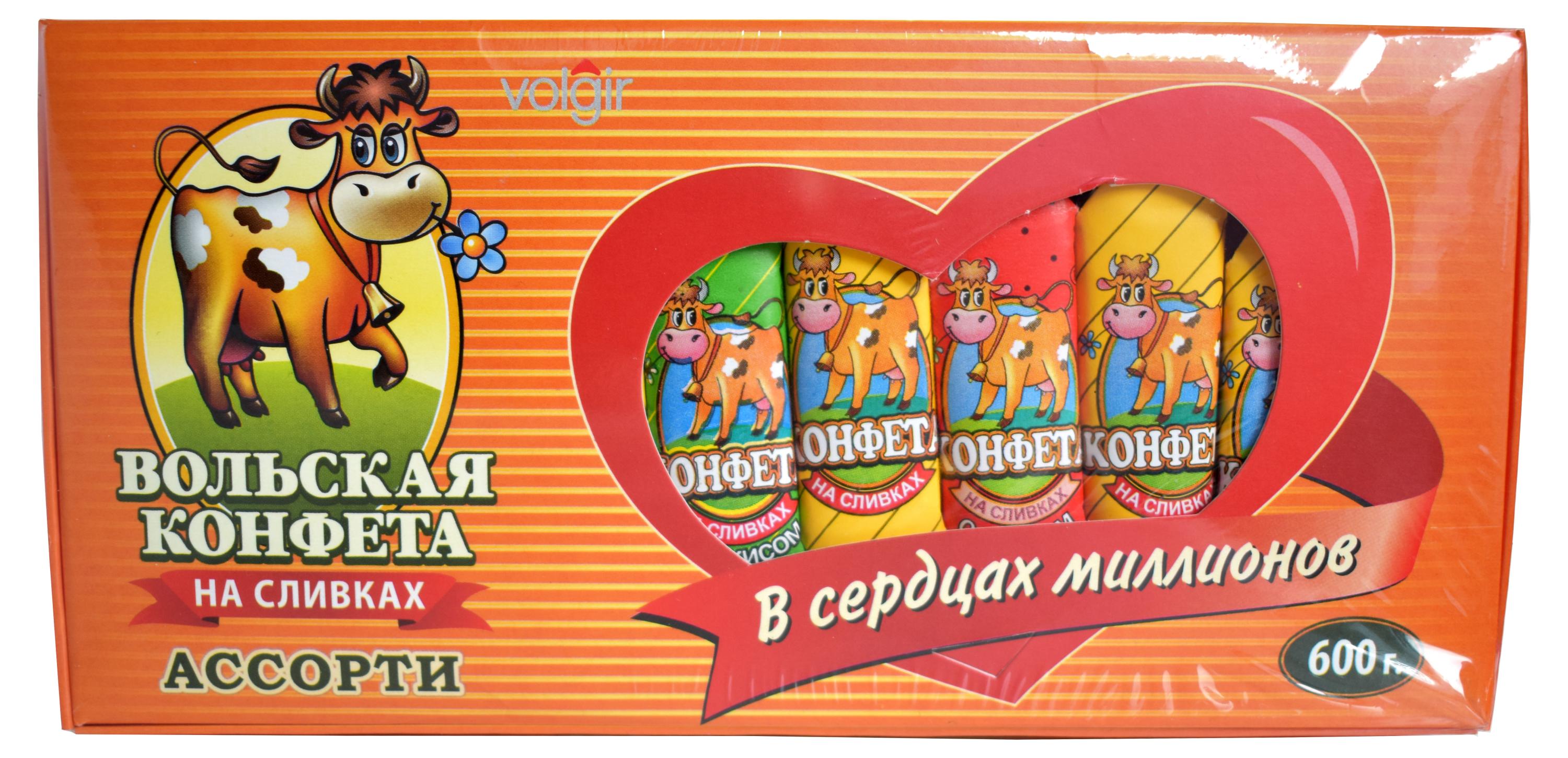 Изображение товара Конфеты ассорти Вольская Cream Fudge с натуральным составом, 600 г