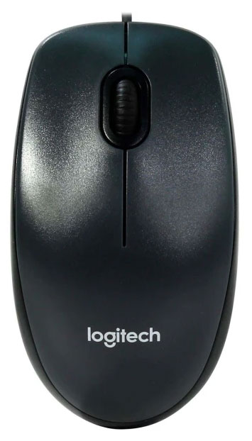 

Мышь проводная Logitech M100 серая